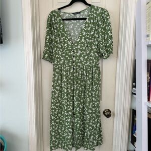 Bloomchic Green Floral Dress